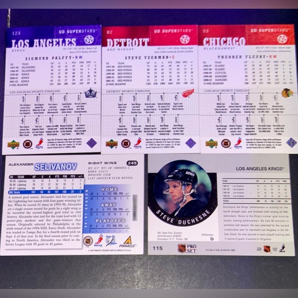 NHL Hockey Cards (5) 1990-2003 - Picture 2 of 2